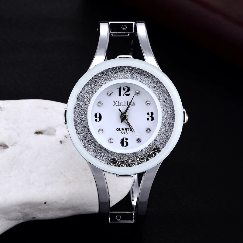 

Fashion Watches Women Stainless Steel Bracelet Bangle Rhinestone Luxury Party Dress Female Clock Relogios Feminino