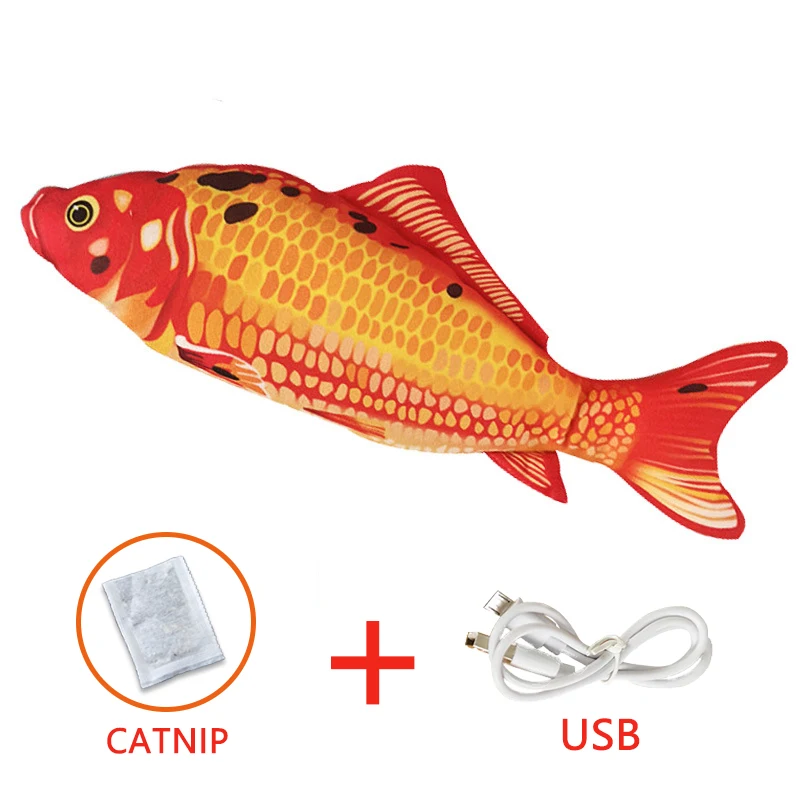 Pet Soft Electronic Fish Shape Cat Toy Electric USB Charging Simulation Fish Toys Funny Cat Chewing Playing Supplies Dropshiping 