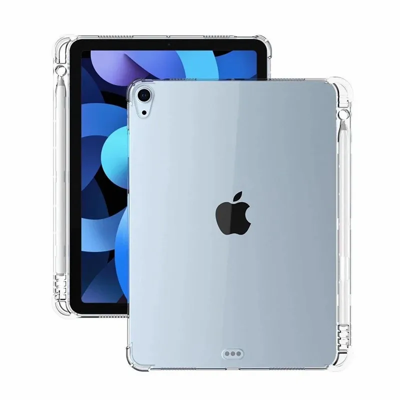 Silicone Case Cover With Pencil Holder For Ipad Pro 10.2 9.7 11 12.9 10.2 Inch Ipad Air 6 4 3 2 1 Air 5 Mini 6 4 5 ipad case tablet case