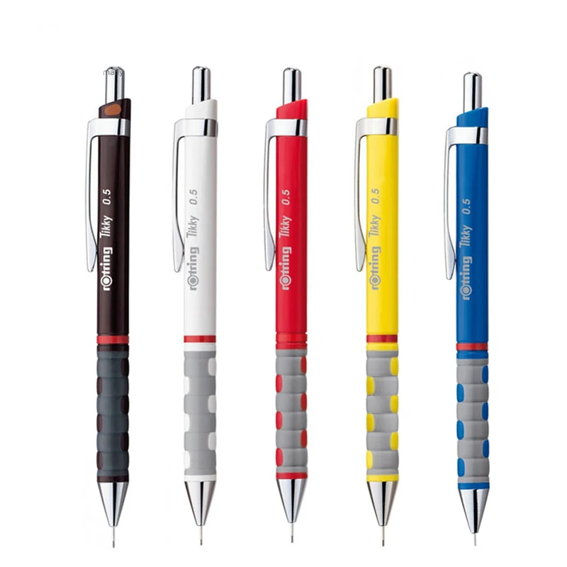 Rotring Tikky Mechanical Pencils 0.5/0.7mm Automatic Press Pencil Lightweight Plastic Body Triangular Barrel Hi-polymer Leads 1 mechanical pencils