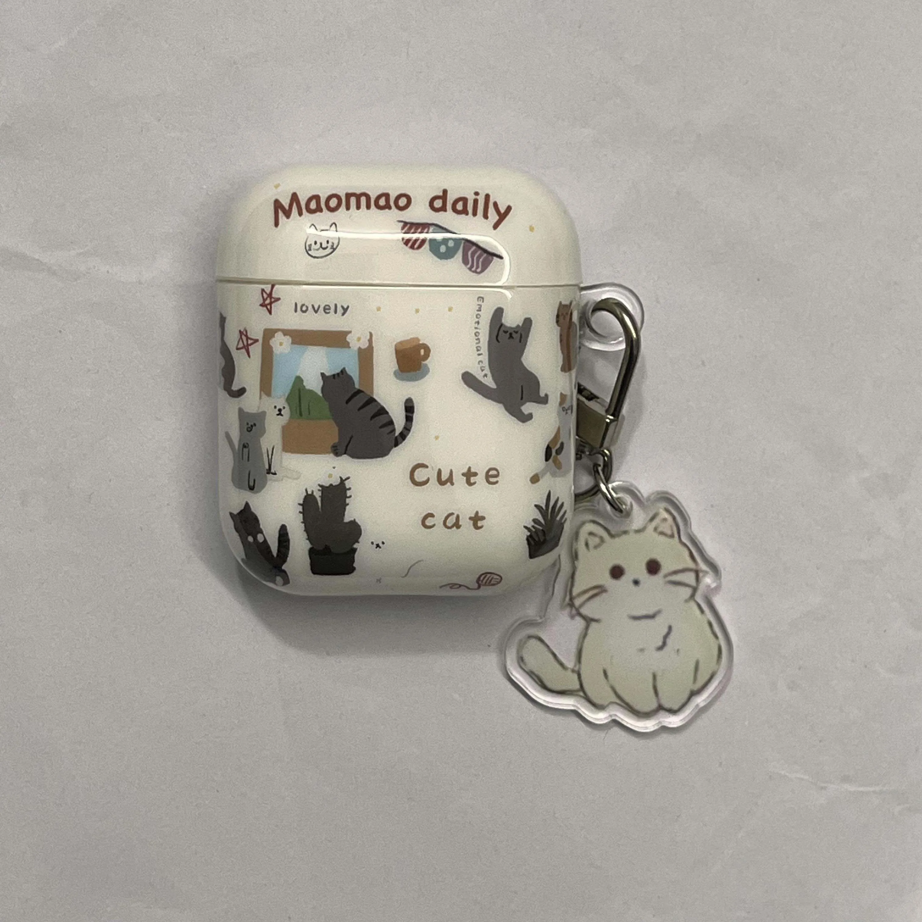 Lovely 3D Cat Chain Earphone Case For Airpods