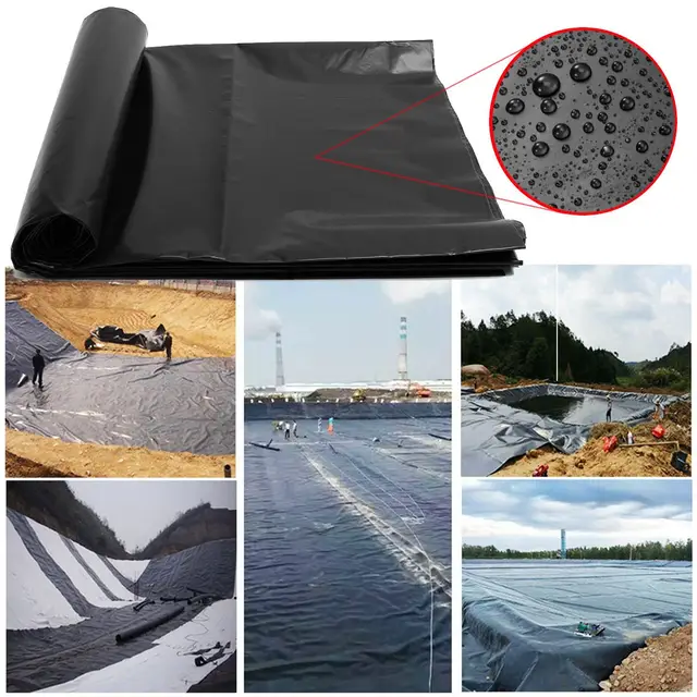 9X11M 4 Méretű Tartós Hal Tó Bélés Megerősített Hdpe Membránkert Medencék Tereprendezés Medence Vízálló Bélésfekete - Image 5