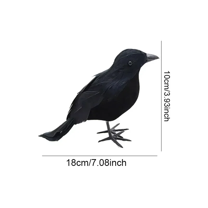 Realistic Artificial Crows Party Ornament Halloween Decorations 2023 Halloween Party Props Horror Crow Decoration 6pcs 6