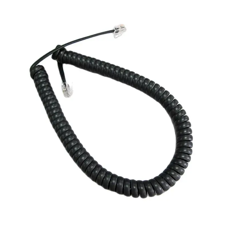 50cm Long Telephone Cord Straighten 3m Microphone Receiver Line RJ22 4P4C Connector Copper Wire Phone Volume Curve Handset Cable