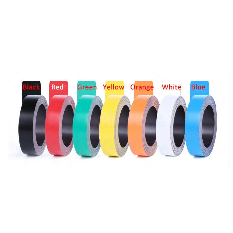1-Meter Colorful Flexible Magnetic Craft Tape, 25mm x 1mm, for DIY and Teaching Projects