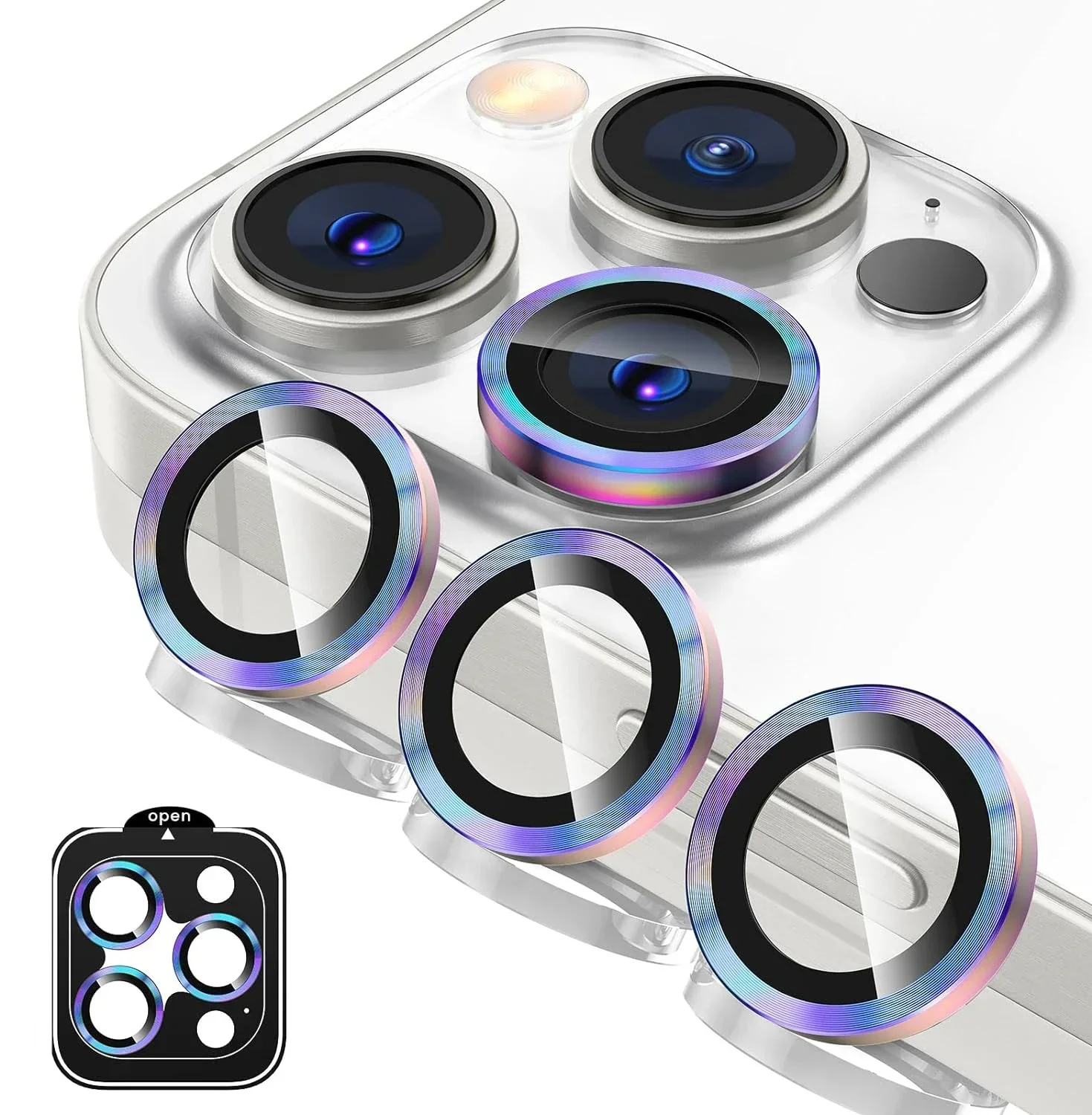 Desert Titanium Tempered Glass Camera Lens Protector