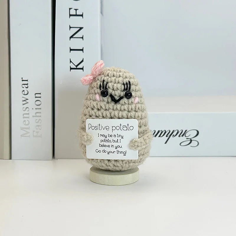 Funny Positive Crochet Sunshine Doll Desktop Ornament Handmade Cheer Emotional Support Positive Sun with Card Home Party Decor 9 S8f3eb1a869724e52a58f193630f781b9l