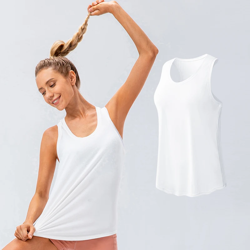 Yoga Top Women Sport Tank Tops Loose Quick Dry Workout Sport Fitness Yoga Shirt