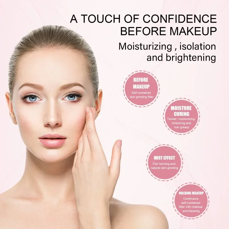 Face Primer Makeup Base Gel Invisible Concealer Moisturizing Firm Skin Isolation Cream Long Lasting Waterproof Brighten Makeup Primer Primer Gel Facial Primer Makeup Foundation