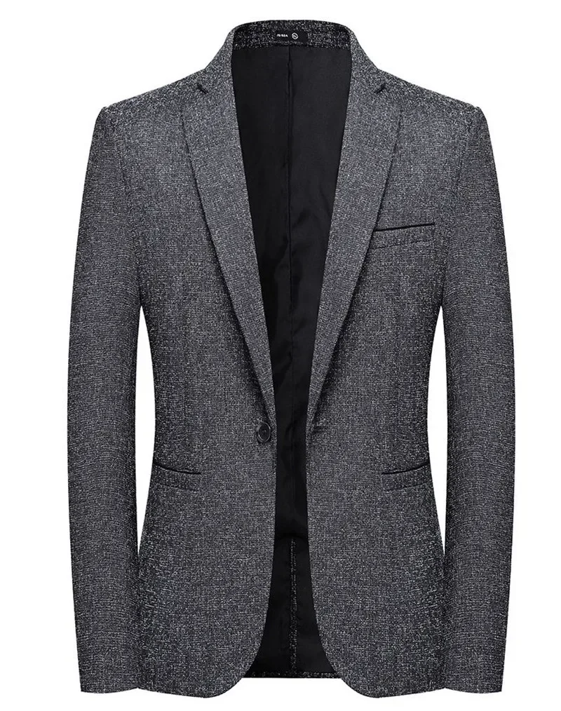 Mens Blazer Blazers Fashion Business British Style Casual Slimming Solid Color Wedding Work Four Season Style Male Blazer