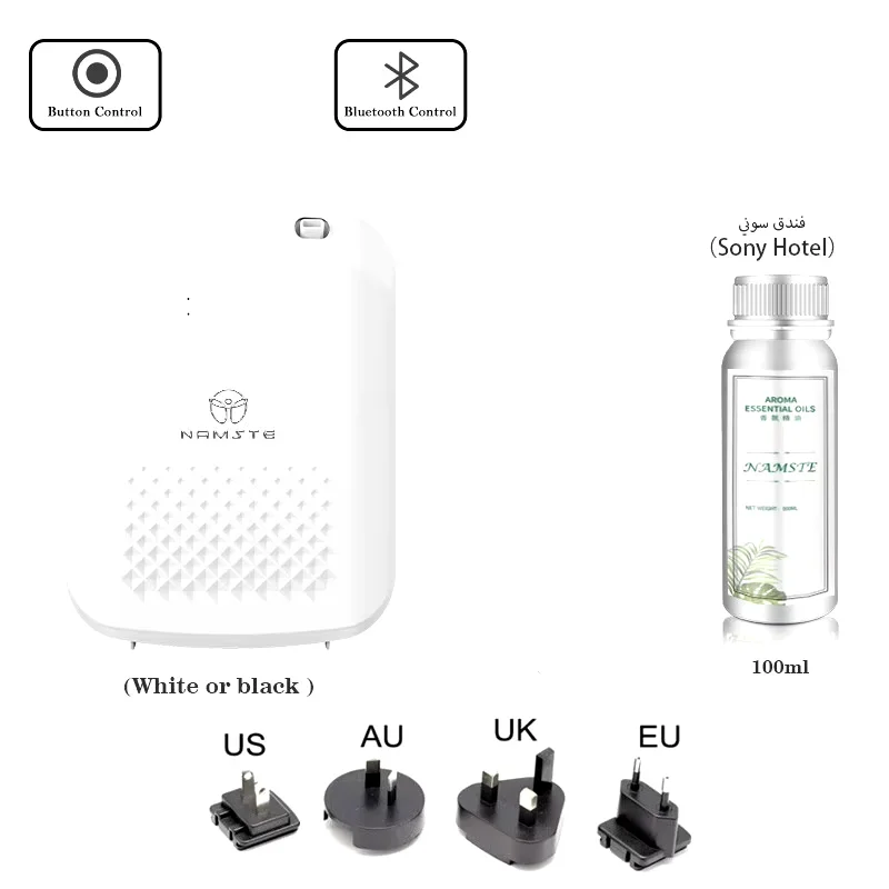 thumbnail image 1 of Difusor de aroma eléctrico Namste Perfume Oasis con aceites esenciales, aromatizante de aire, dispositivo de fragancia para el hogar con Bluetooth de 400 ml, 1 of 5
