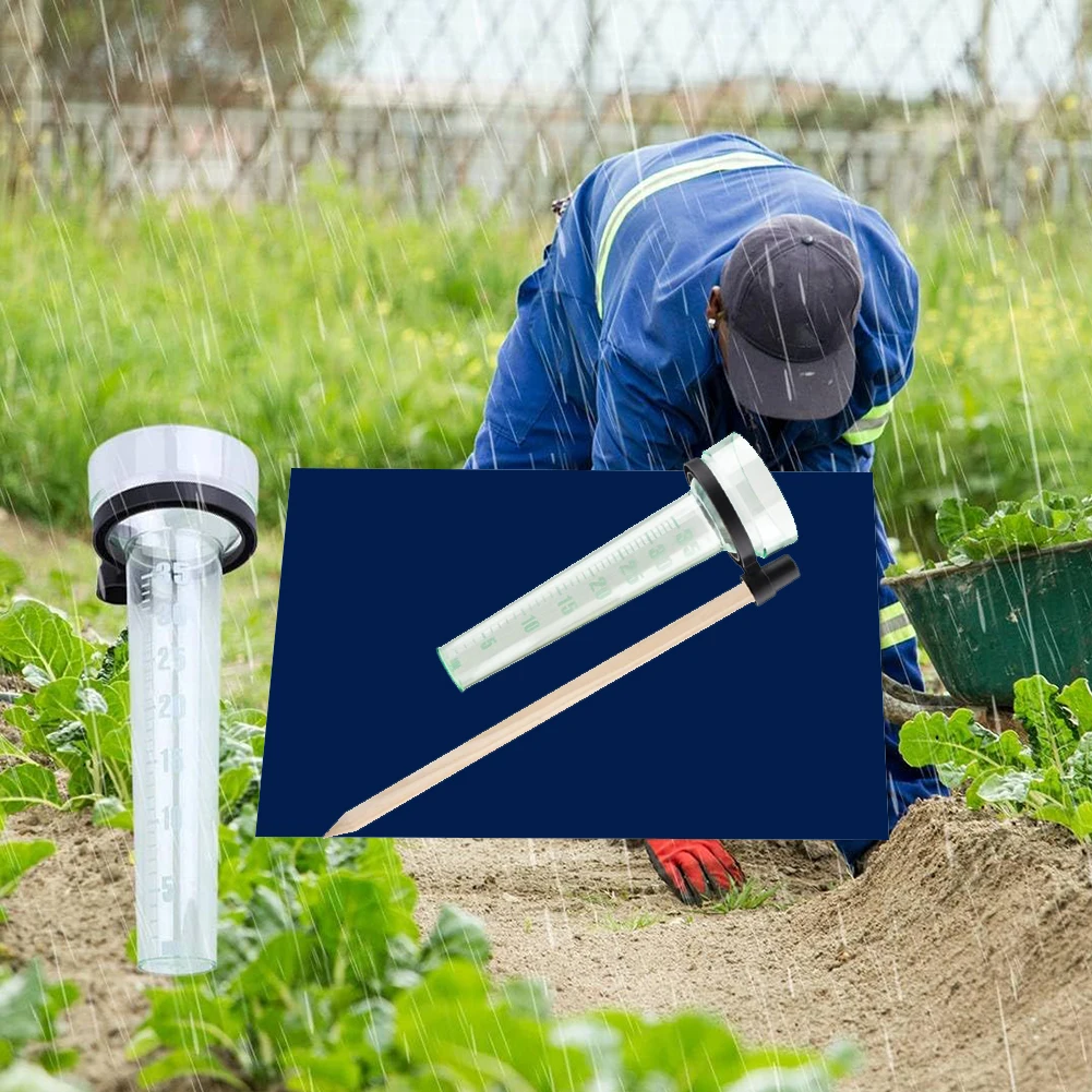 

1pc Water Rain Gauge Rainwater Plastic Rain Gauge Up To 55mm Measurement Tool For Garden Water Ground