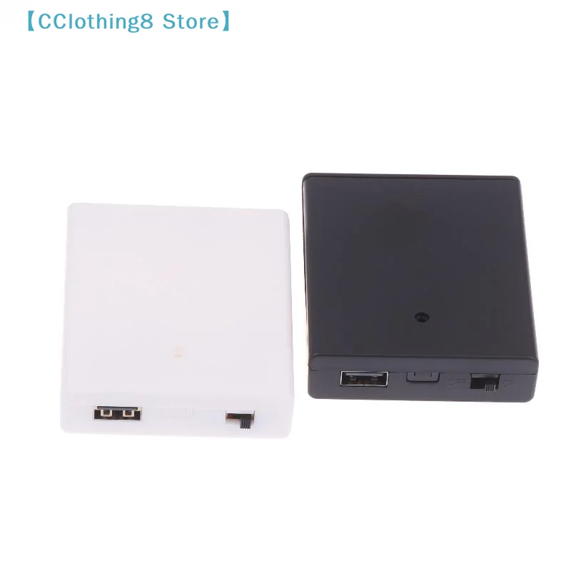 1Pcs USB 전원 공급 장치 배터리 상자 LED 스트립 라이트 액세서리에 대 한 휴대용 미니 4AA 배터리 홀더 보관 상자 케이스【AliS8】