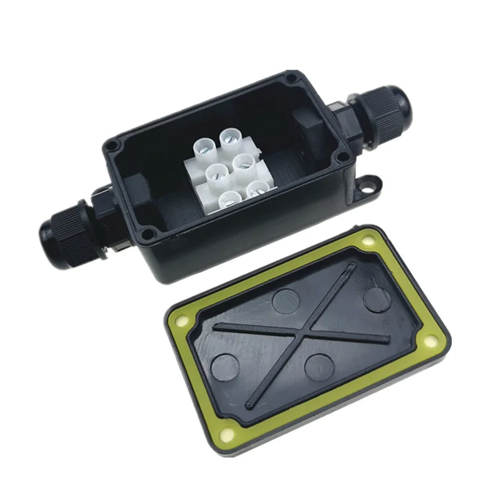 Electrical Cable Connector 1 Pcs 2 Way IP66 Outdoor Waterproof Cable Connector Junction Box With Terminal 450V