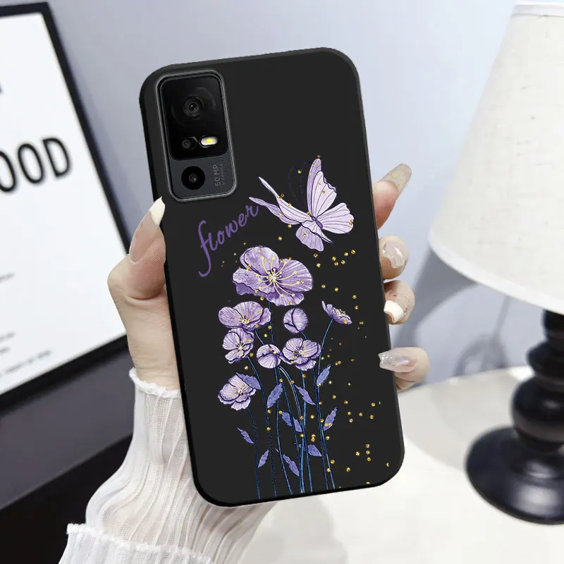 Panda Floral Soft Silicone Shockproof Phone Back Cover
