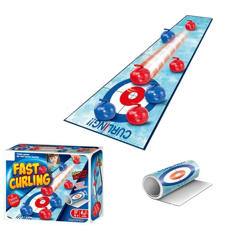 

Tabletop Curling Game Shuffle Board Game Table Indoor Desktop Parent-Child Interaction Winner Game Interactive Game For Kids