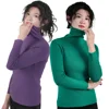 Women's Sweater Choker High Collar Thermal Tops Woman Turtleneck Slim Thin Sweaters Candy Color Jumper Knitwear Pullover Outwear 5