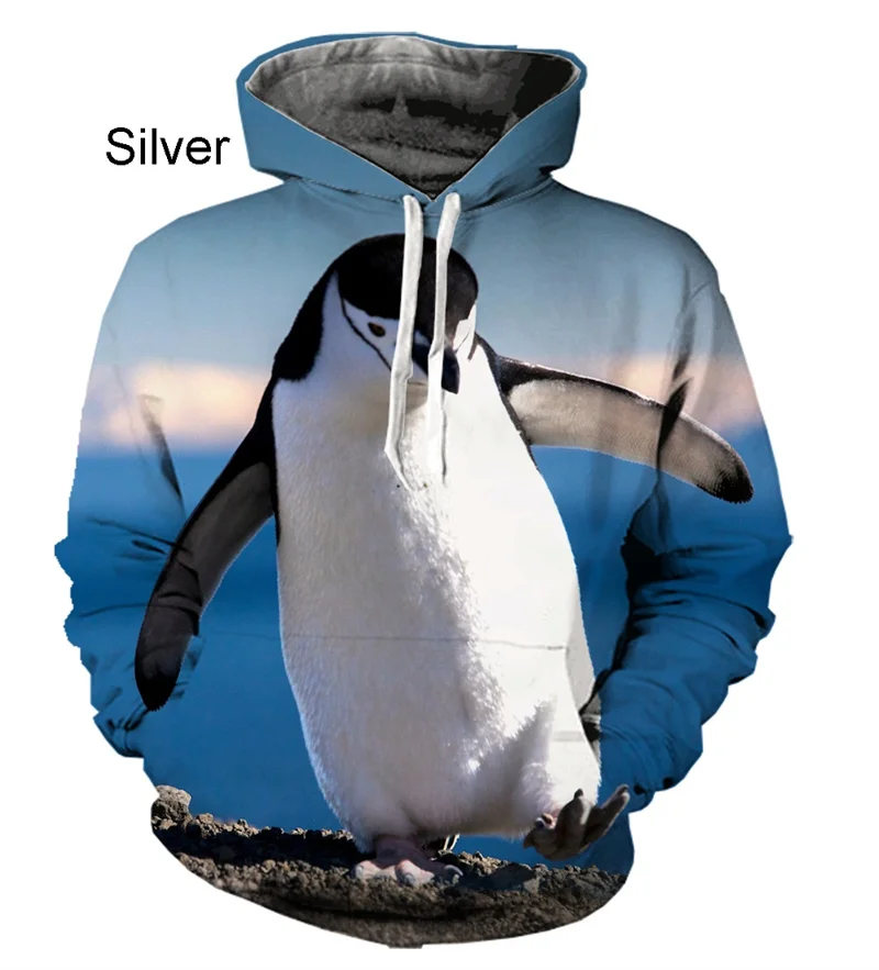 

3D Cute Penguin Printed Hoodies Animal Graphic Hooded Hoody Kid Fashion Streetwear Sweatshirts Funny Harajuku Clothes Hoodie Top