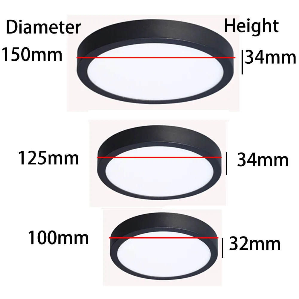 220V IP67 Ultrathin Surface Mounted IP65 Outdoor Waterproof LED Downlight Dimmable Kitchen Ceiling Lamp 7W 9W 12W 15W 18W Light led ceiling light led downlight