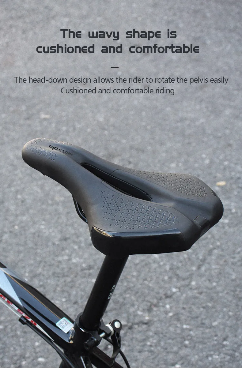 Mountain Road Bike Sitzmatte Bequeme Weiche Anti-rutsch Stoßfest Radfahren Kissen Atmungsaktive MTB Fahrrad Sattel Radfahren Teile – Detail 9