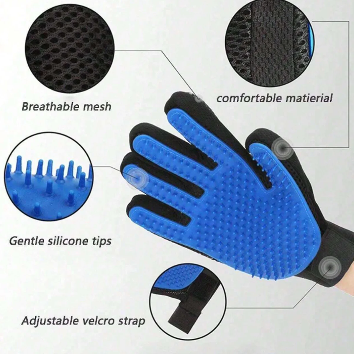 Gloves pet hair remover gloves cat gloves brush pet hair removal tool right-hand set reusable dog tool 1PC pet hair remover gloves