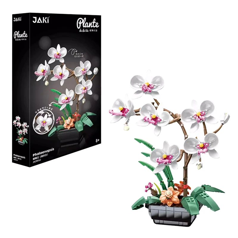 

Orchid Block Moc Bouquet Flower Succulents Potted Building Blocks FIT For Romantic Kit Education Assembly Building Toy Girl Gift