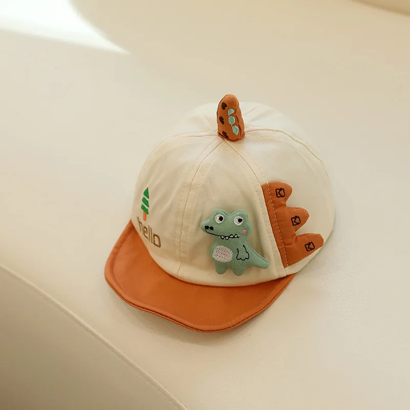 Hello Dinosaur Baby Peaked Hat Cute Cartoon Kids Duck Tongue Hat Boys Girls Short Brim Baseball Hats Children Sunshade Visors 모자 4