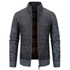 Men's Autumn and Winter Plus Stand-up Collar Zipper Knitted Cardigan Men's Colorful Jacket Trendy Fashion Warm Sweater Jacket 3