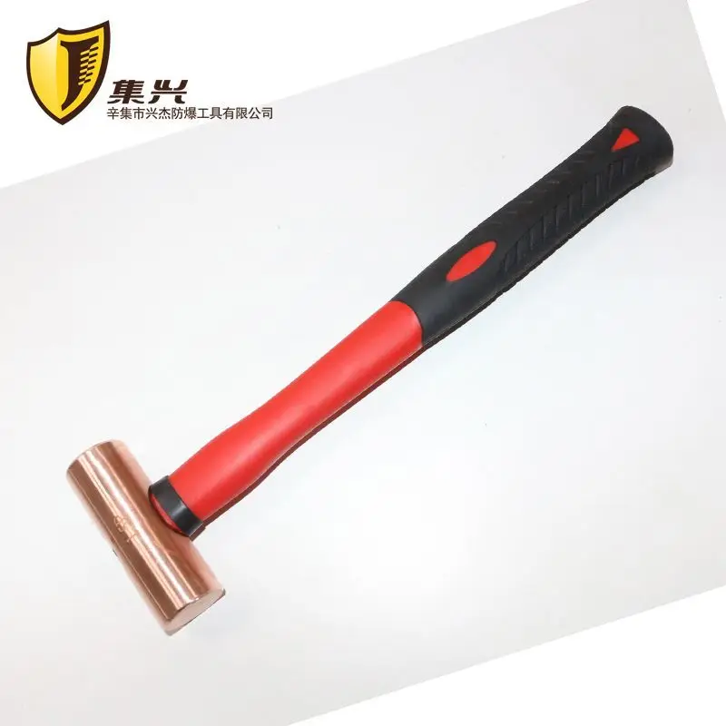 Cylindrical Hammer 1P-3P Explosion-proof Hammer Hammer Red Copper Hammer Red Copper Round Head Hammer Pure Copper Material 4