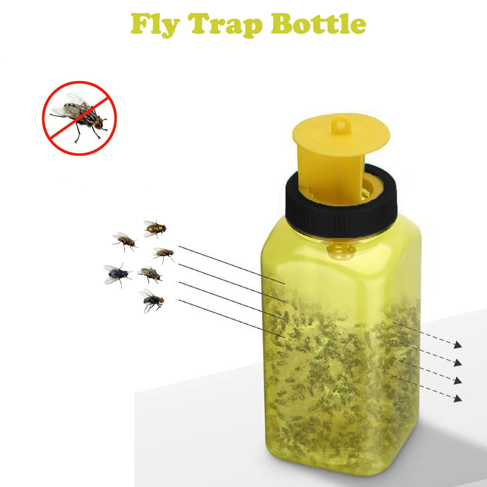 

1pc Reusable Bottle With Trap For Garden Ranch Use Fly Catcher для дома полезные вещи товари для дому Armadilha Mosca New