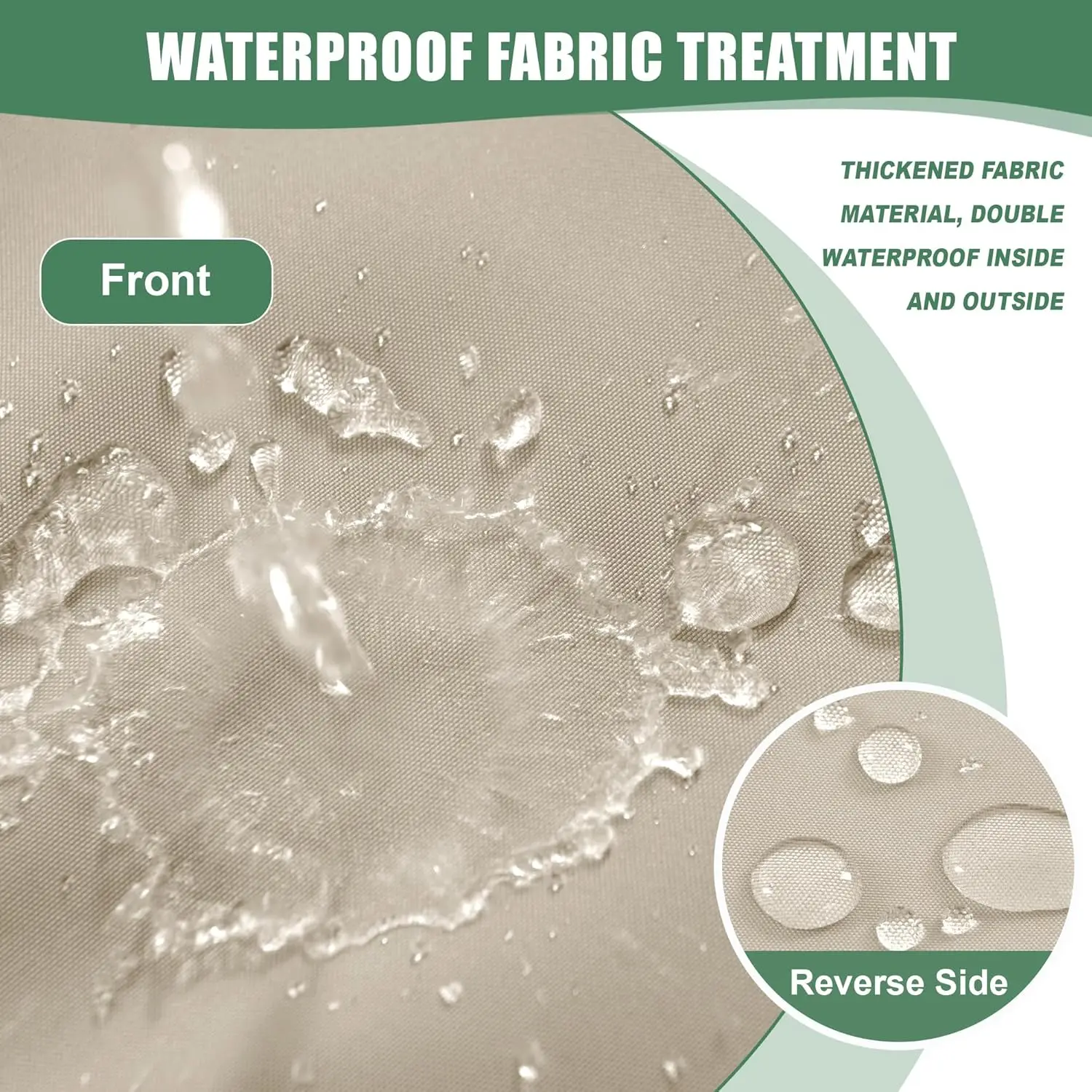 Patio Furniture Cushions Replacement Set of 2, Outdoor Deep Seat Couch Cushion and Backrest Pillow with Waterproof Removable