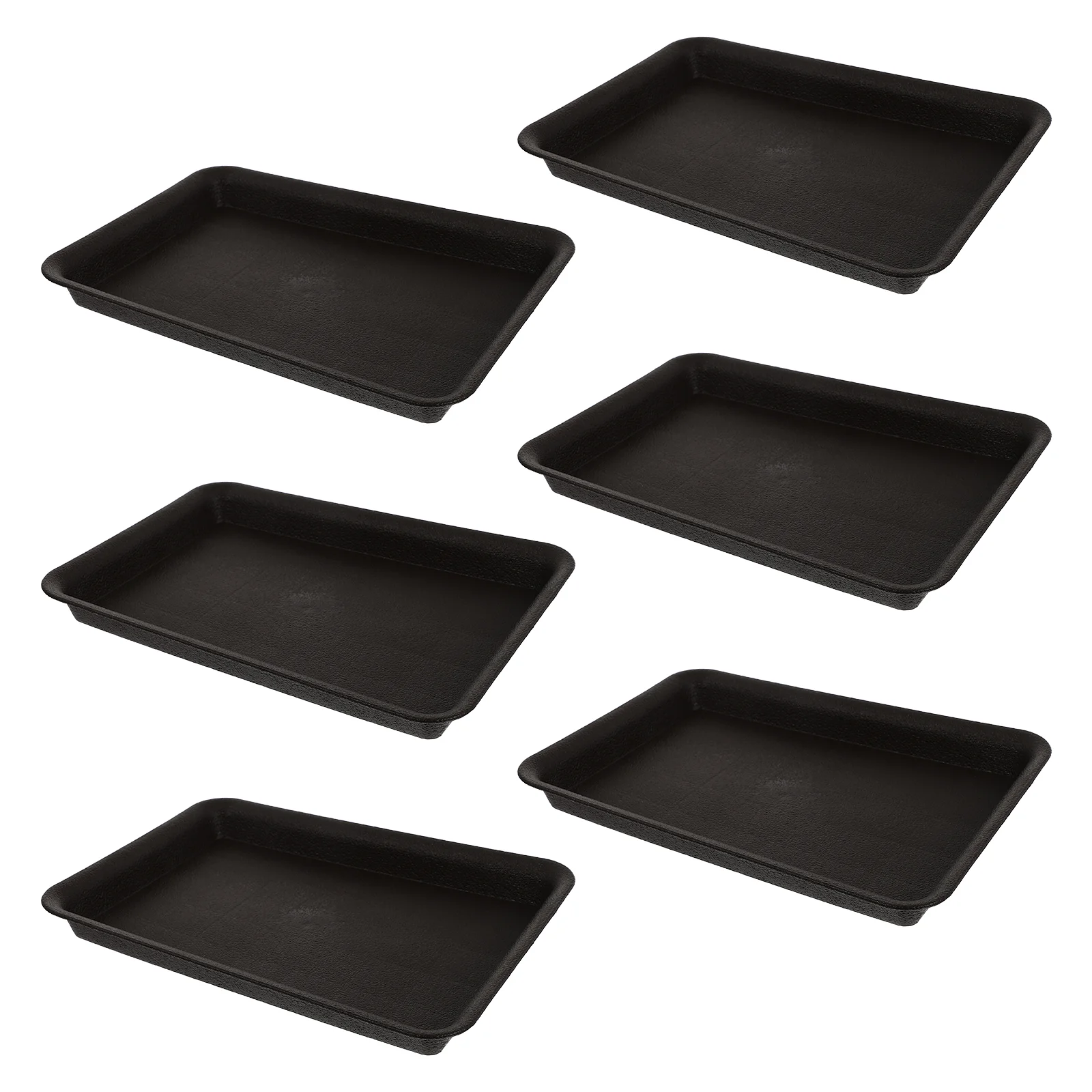 

6 Pcs Rectangular Torus Gardening Pot Trays Flowerpot Water Plate Pots for Plants Bonsai Bottom Indoor Supplies Potted