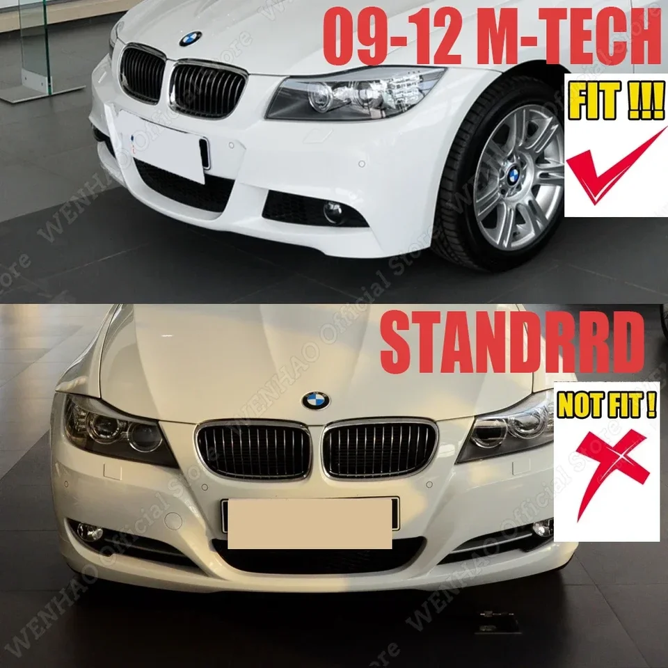 Splitter Spoiler Voor BMW 3 Serie E90 E91 LCI M Voor Sport 2009 2010-2012 Auto Voorbumper Lip Splitter Diffuser Body Kits Spoiler Bumper Guard Protector Voorspoiler (Kleur : Gloss Black Lip