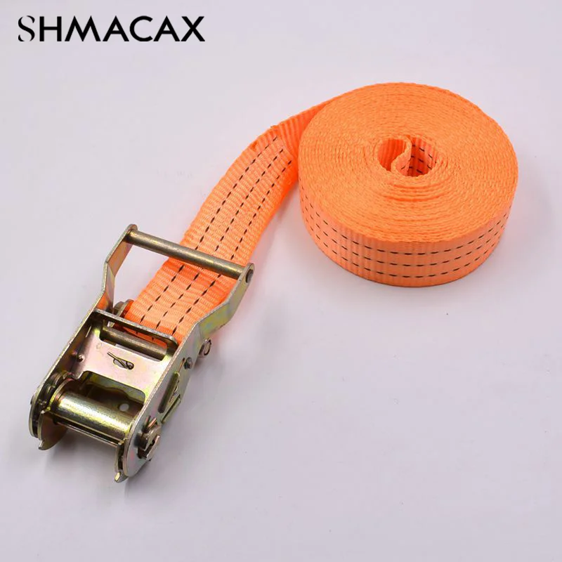 Adjustable Secure Tie-Down For Safe Luggage Transport Heavy-Duty Car And Truck Front Cargo Ratchet Strap With Metal Buckle