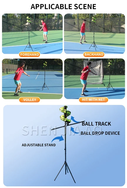 Machine automatique de balle de tennis pour enfants, entraîneur de balles  de crash, exercice de balançoire unique, alimentation des balles  d'enseignant, intérieur du maire - AliExpress