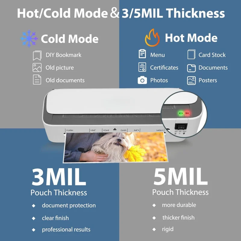 Multifunctional kitA4Lamination machine for photo documents, dual-use for both hot and cold lamination - 3