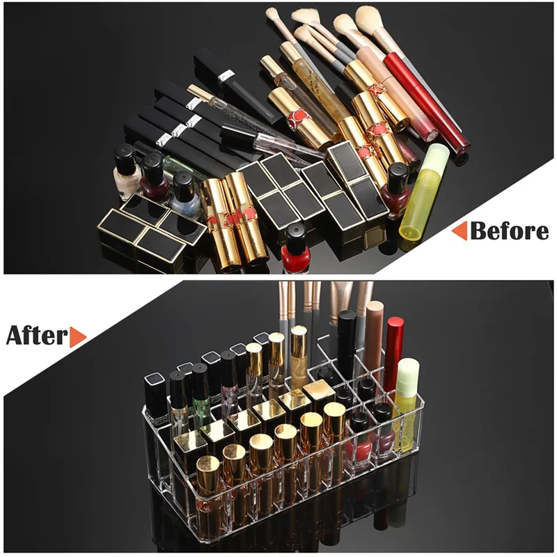 Lipstick Storage Box Multi-Space Transparent Lipstick Storage Box Perfume Storage Box Cosmetic Lip Gloss Display Box
