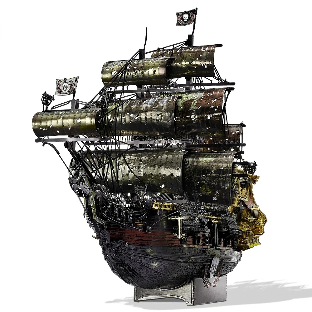 3d Metal Puzzle The Queen Anne's Revenge Jigsaw Pirate Ship Diy Model