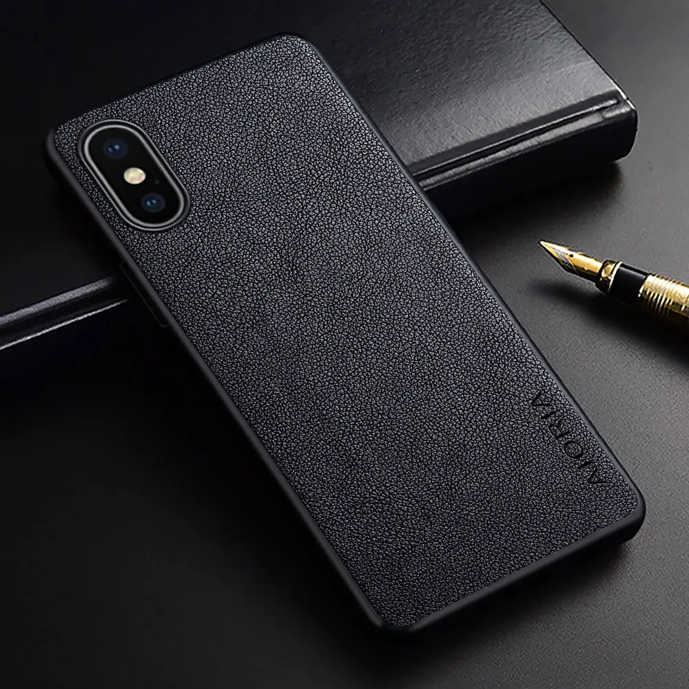 Luxury Vintage Leather Skin Case with Soft Silicone Cover