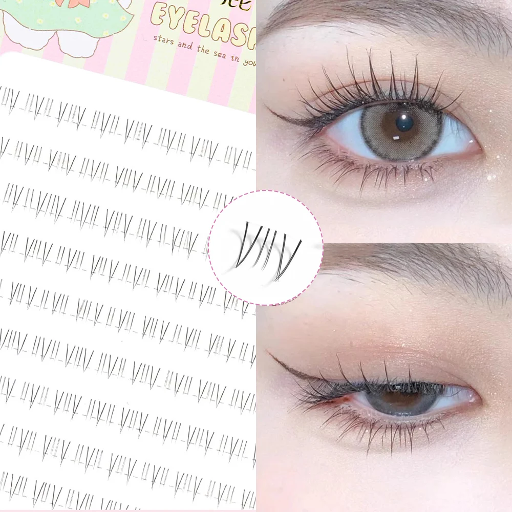 Sweet Sunflower lower lashes cat eye lashes elf makeup V-shaped under eyelash Natural bottom eyelashes  lash extensions