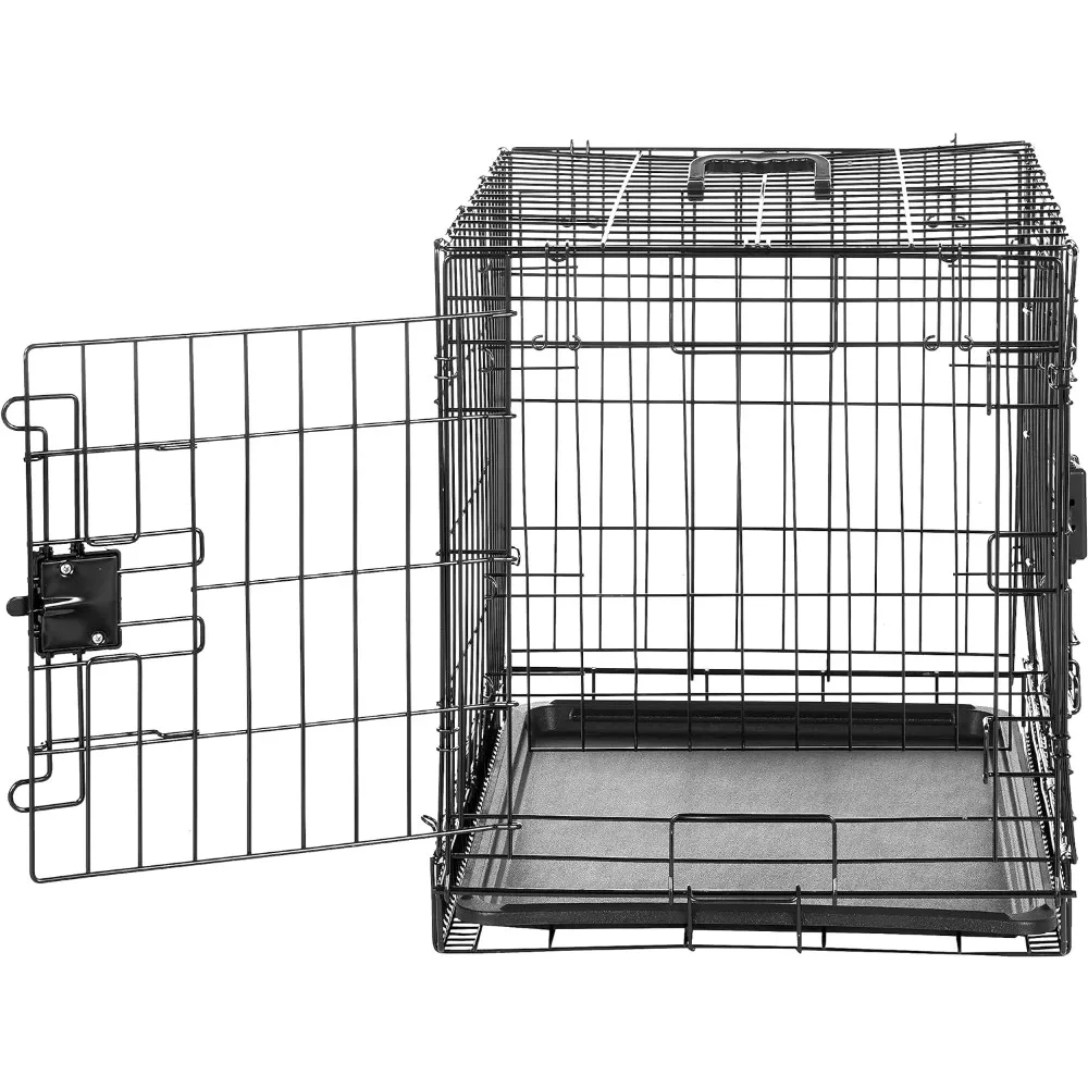 Foldable Metal Wire Dog Crate with Tray 2