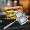 Bread Toast Maker Non Stick Grill Pan Double Sided Heating Frying Egg Ham Sandwiches Maker for Induction Cooker Stove Top 2