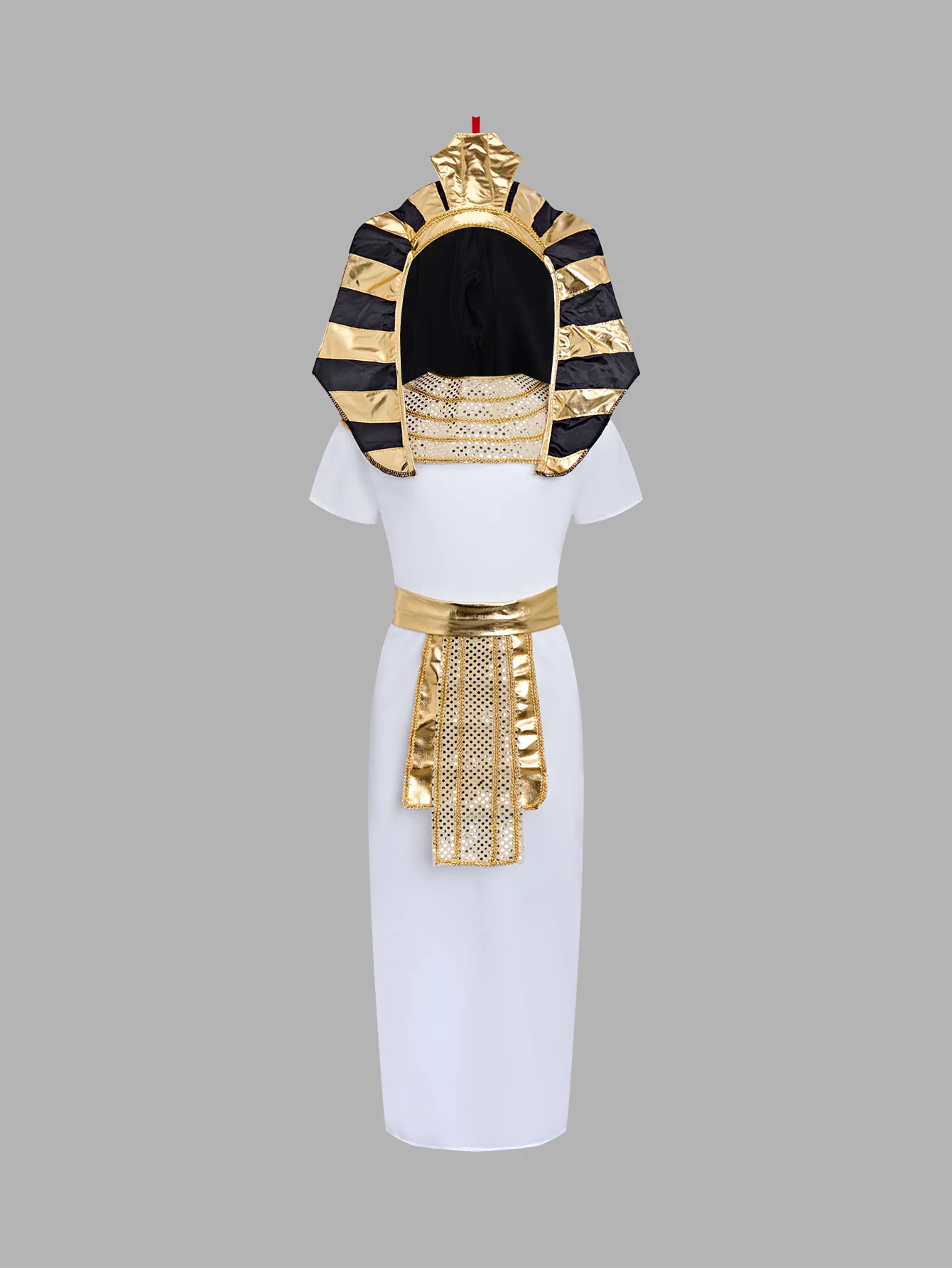 Kids Egyptian Costumes Set Short Sleeve Robe Neck Collar Belt Pharaoh Hat Cosplay Clothes for Party Stage - Image 6