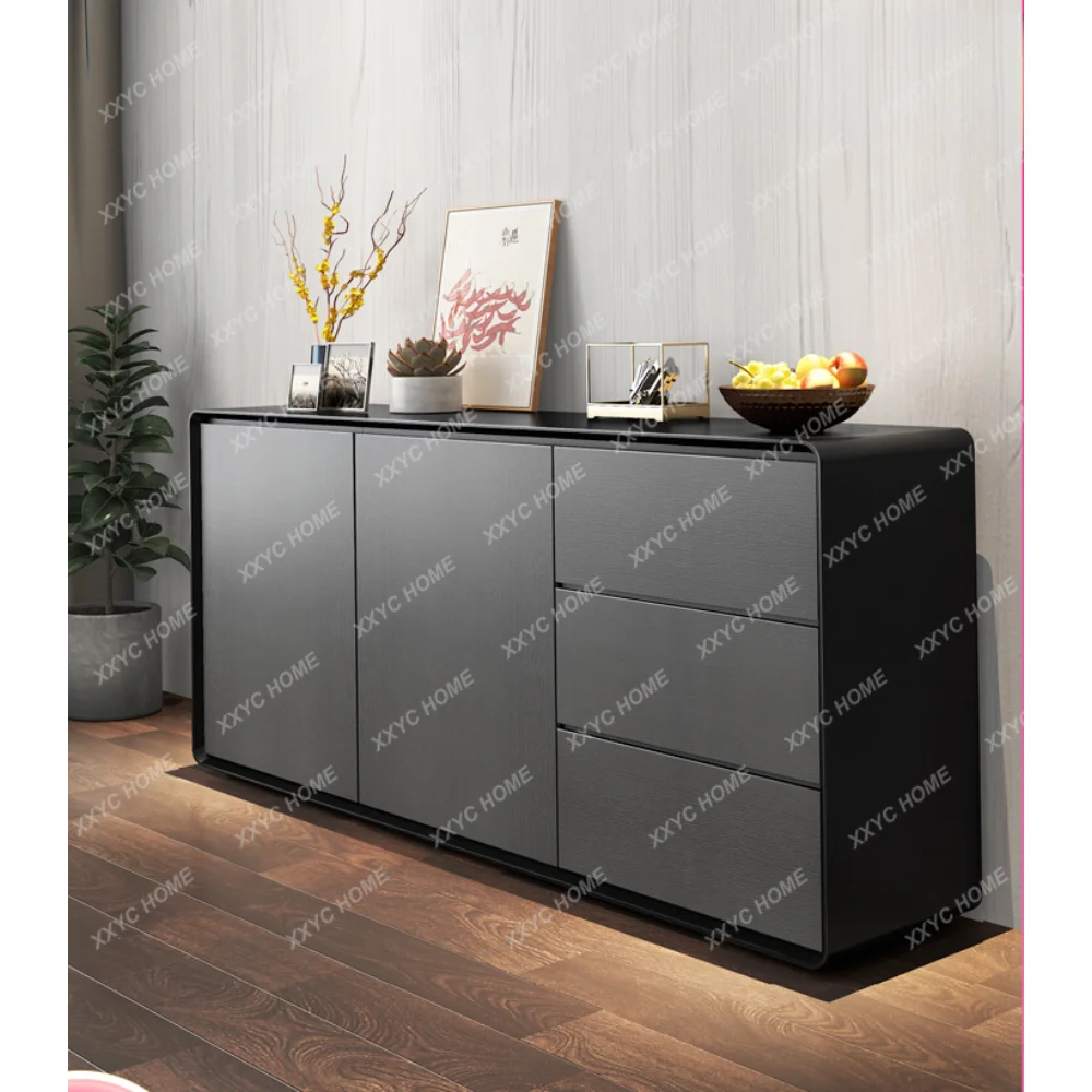 

Minimalist Sideboard Cabinet Minimalist Living Room Black Tea Cabinet Nordic Kitchen Locker Storage Cabinet Hallway Cabinet