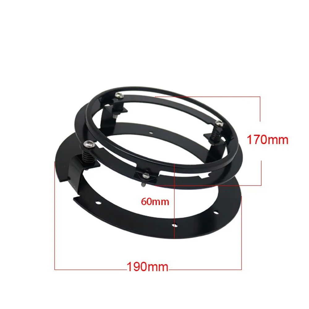 Universal Round 5 3/4" 5.75 Inch Motorcycle LED Headlight Mounting Bracket Black/Silver Motor Headlamp Mount Brackets Ring