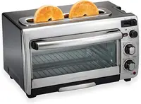 Beach 2-in-1 Countertop Toaster Oven and Long Slot 2 Slice Toaster, 60 Minute Timer and Automatic Shut Off, Shade Selec 1