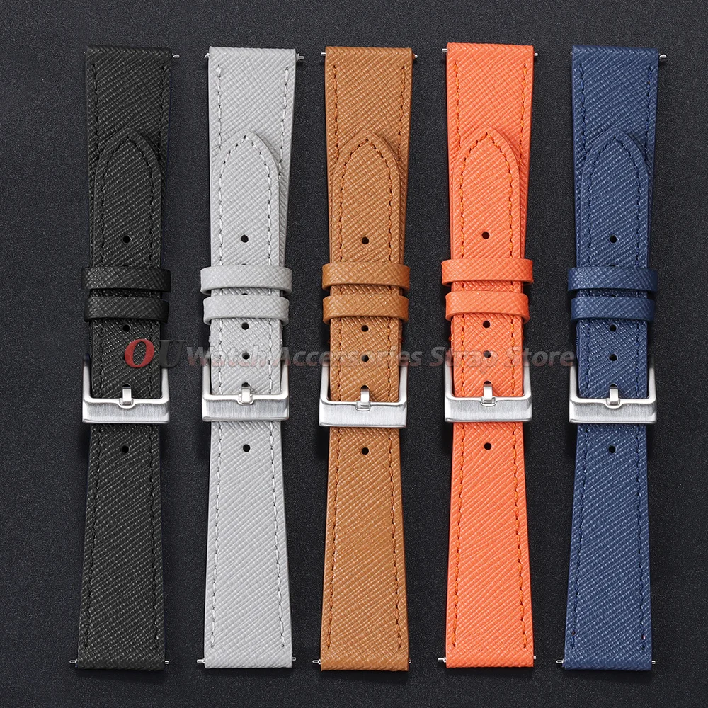 Premium Handmade Top-Grain Cowhide Leather Watch Strap with Quick Release