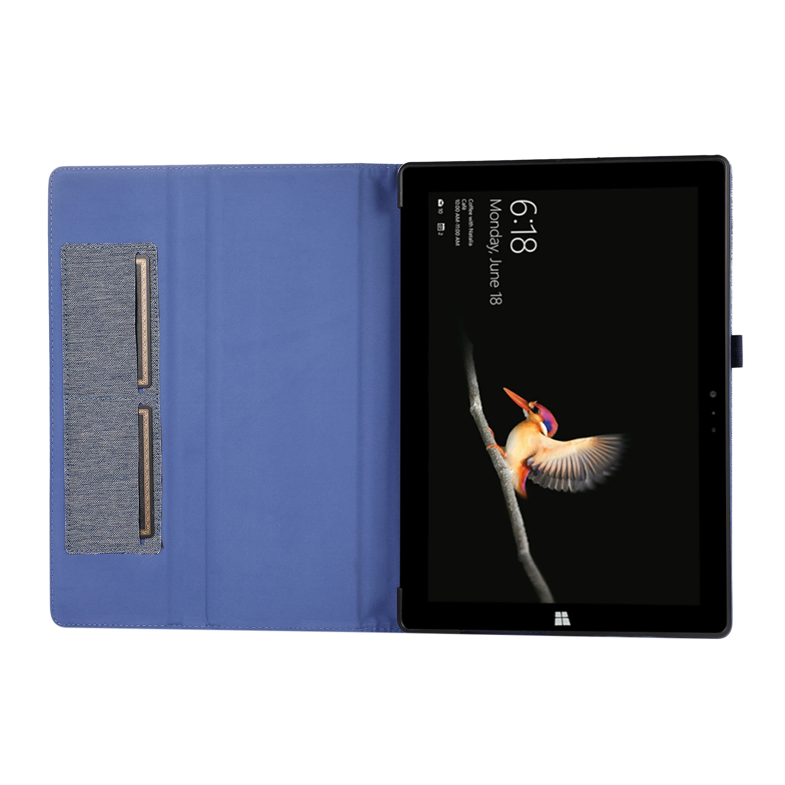 Premium Flip Stand Case with Card Pocket - Soft Silicon Cowboy Cover & Full Body Shockproof Protection