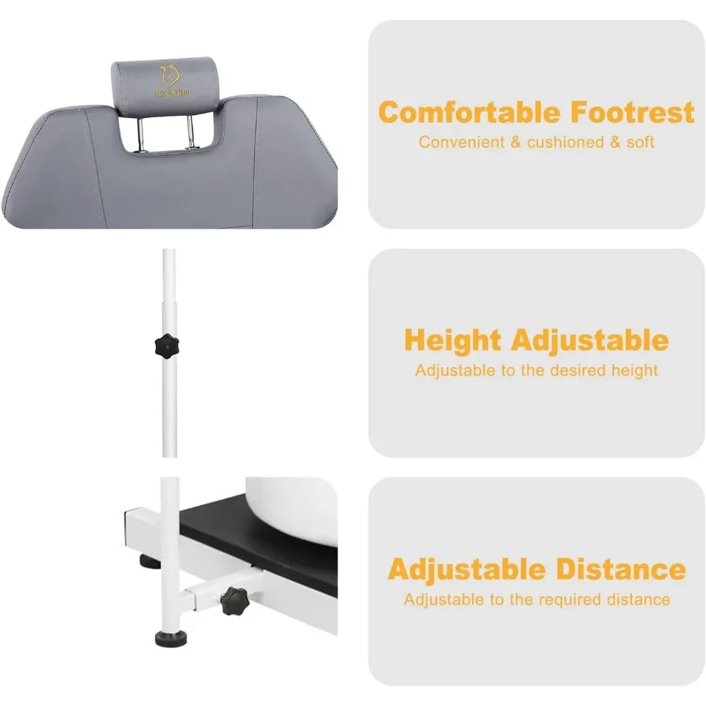 Description Picture 5 of itemPedicure Chairs No Plumbing with Foot Massage Basin, Hydraulic Adjustable Pedicure Chair, 360° Rotation Pedicure Chairs