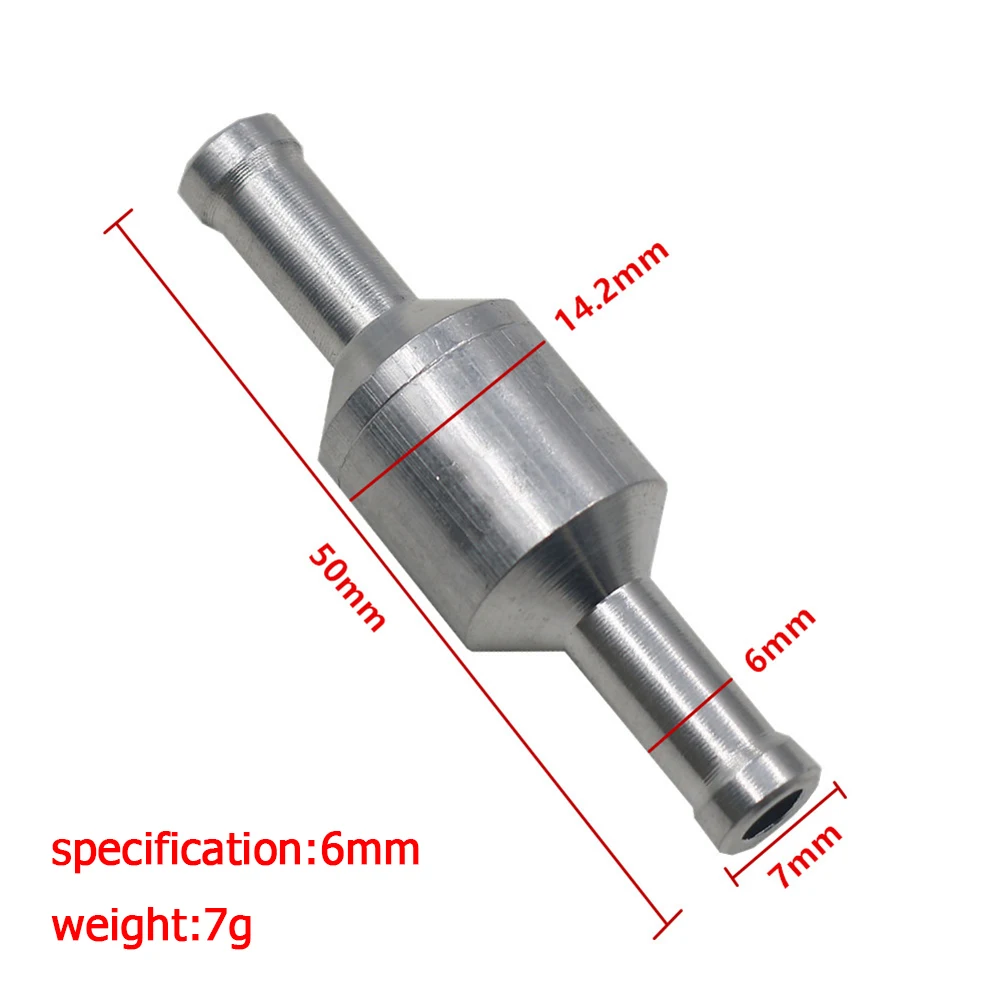 Aluminium Alloy Petrol Diesel Valve Universal Non-Return One Way Check Valve Aging Resistance for Helicopters Ships Motorcycles